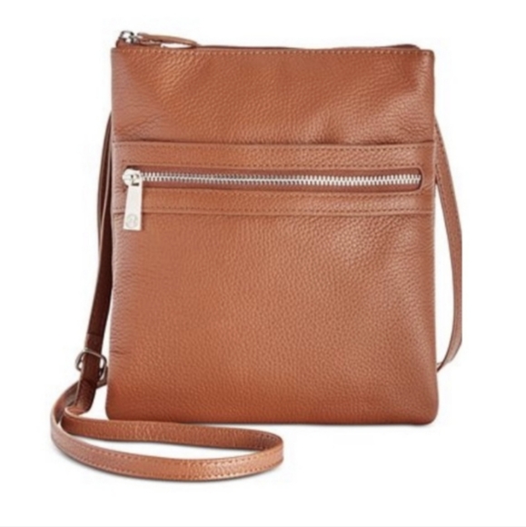 Giani Bernini Handbags - NWT Giani Bernini Triple-Zip Dasher Leather  Crossbody Bag